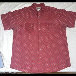 Wrangler WRANCHER Pearl Snap, Short Sleeve, Western 2XL Tall